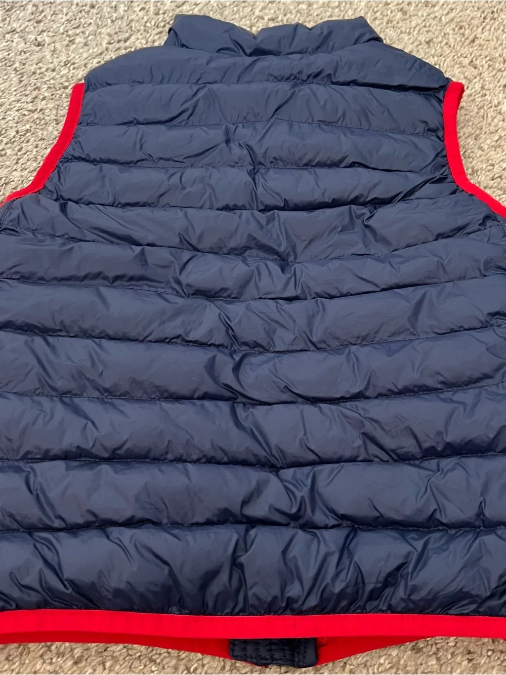 Ralph Lauren Polo Blue Red Quilted Nylon Down Vest Size 6